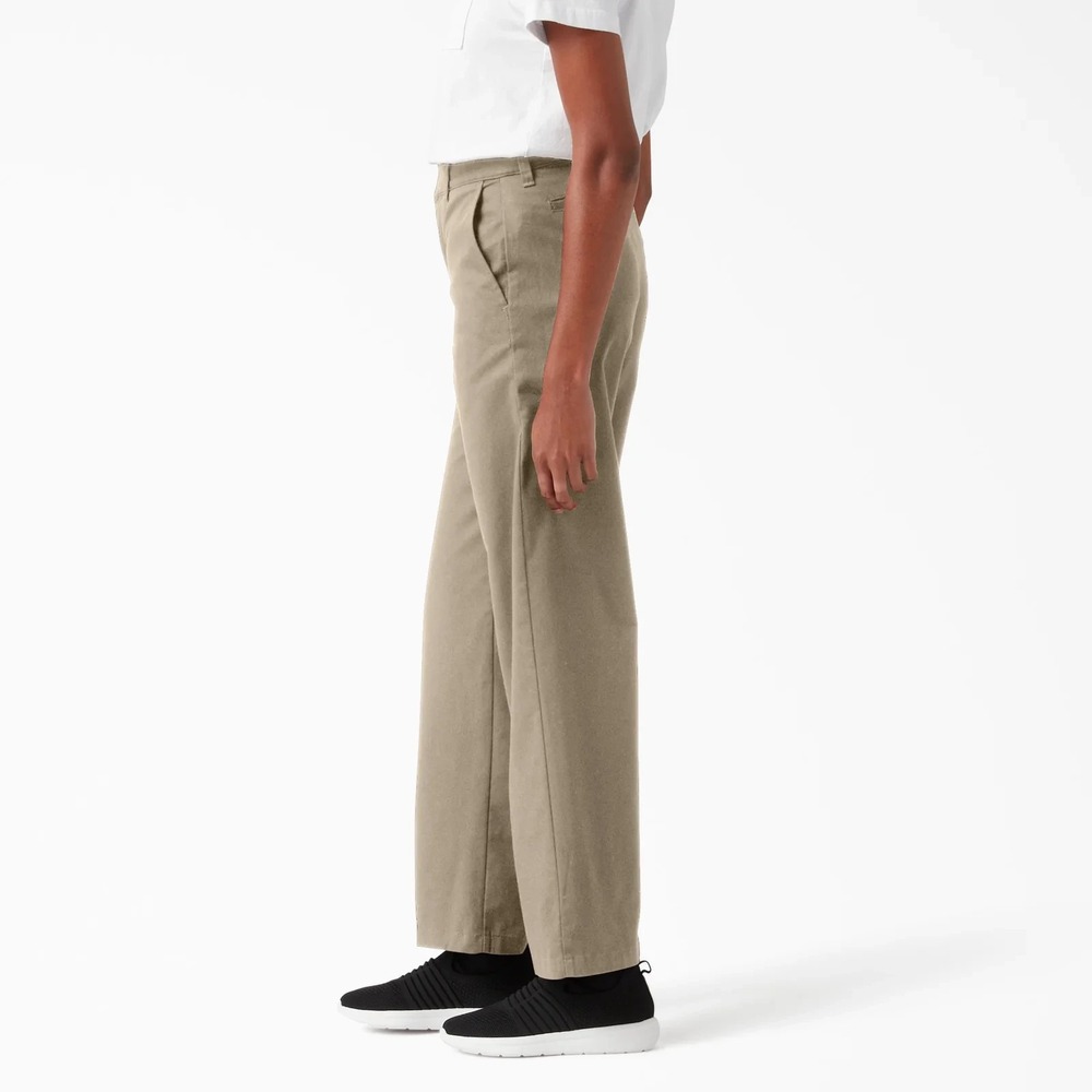 Lot of 3 Dickies Women's Relaxed Fit Wide Leg Pants Rinsed Desert Sand 29 NEW!
